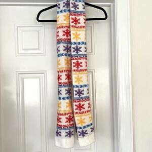 Colorful Snowflake Knit Scarf